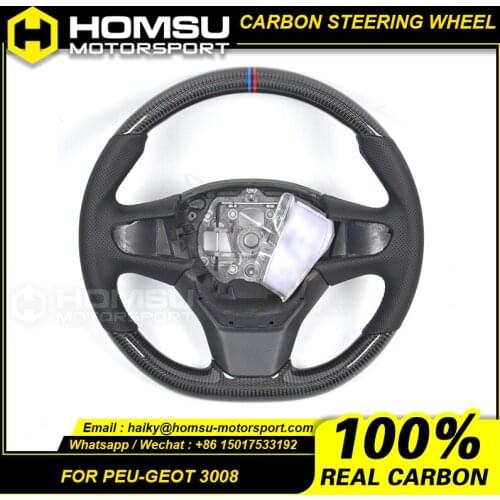 For peugeot 18 years 308S Custom universal car steering wheel auto alcantar led carbon fiber racing wheel convertible