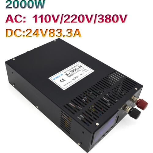 S-2000-24V high power switching power supply 2000W83.3A DC voltage regulator parallel voltage 24V output