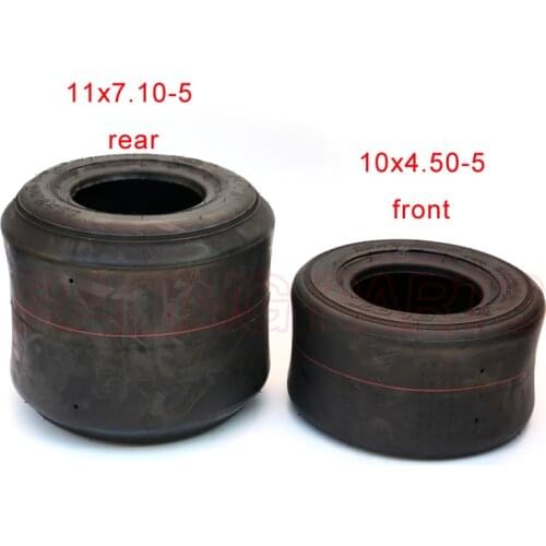 Wear Resistant Go Kart Tire Front Wheel 10x4.50-5 Rear Wheel 11x7.10-5 Drift Go Kart Vacuum Tire