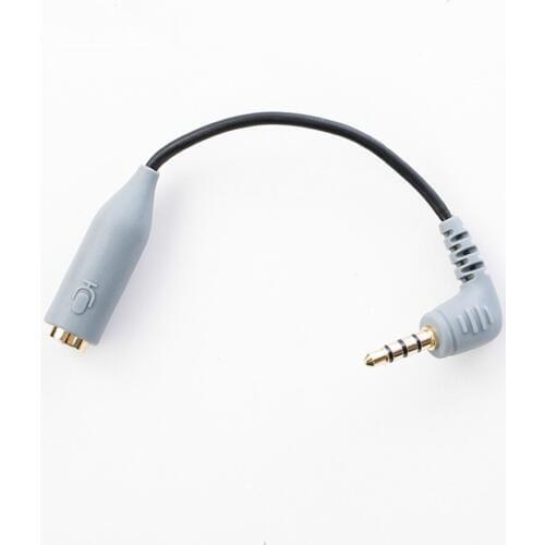 BY-CIP Female Microphone TRRS Smartphone Cable Adapter Cable for RODE Video Mic Pro GO to IOS or Android Smartphones