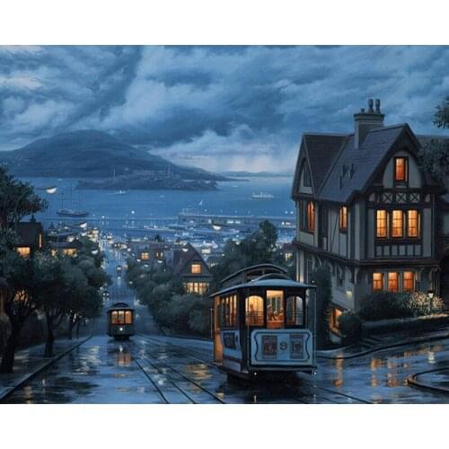 GATYZTORY Frame DIY Painting By Numbers Picture By Numbers Landscape Wall Art Acrylic Paint For Home Decor Art