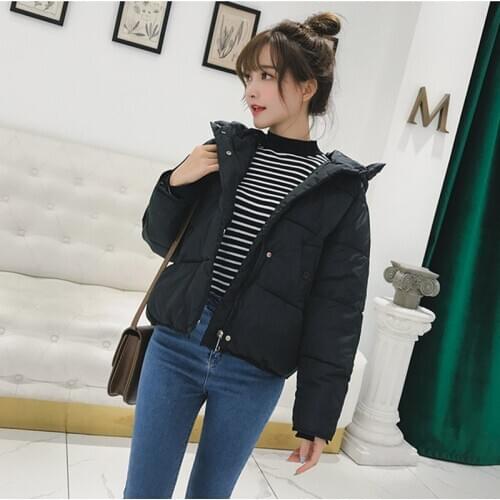L-XXXL Korean Slim thin fashion casual jacket winter jacket women short paragraph 2020 new long-sleeved jacket coat MA010