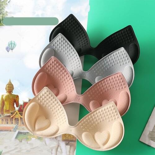 Latex Women Triangle Cups Bikini Sports Bra Pad Chest Push Up Insert Foam Pads Enhancer Lift For Swimsuit Padding Accessories