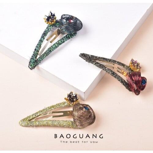 Handmade Copper Wire Braided Rose Flower Hair Clips for Women Girls Chic Barrettes Crystal Hairgrips Fashion Hair Accessories