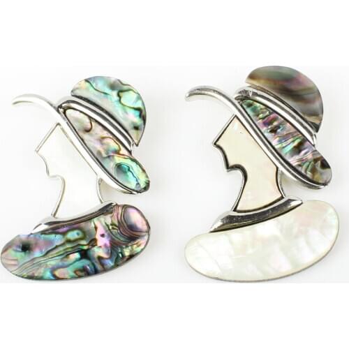 Natural Shell Colored Beauty Head Pendant Womens Fashionable Wild Jewelry Jewellery Making DIY Necklace Earrings Accessories