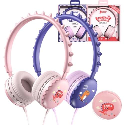 Wired Headphones for Children Dinosaur Headset with Microphone fone for Smartphone PC Girls Kids Birthday Gift Gamer Earphone