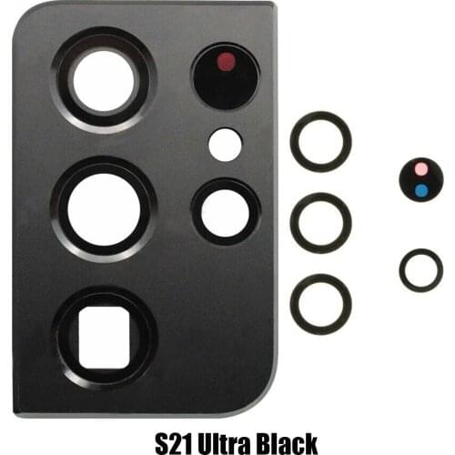 New Back Rear Camera Glass Lens Cover with Frame Holder Replacement For Samsung Galaxy S21 Plus S21ultra Ultra Repair Parts