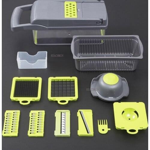 Vegetable Fruit Slicer Grater Cutter Peeler Multifunctional Potato Peeler Carrot Grater Drain Basket Kitchen Tool Easy Cleaning