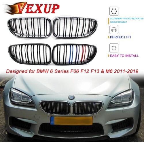 1Pair Front Grill Grilles Kidney Grill Replacement for BMW F06 Grill 6 Series F12 F13 & M6 Front Bumper 2011-2019