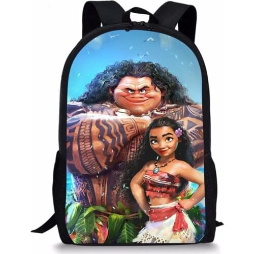 New Disney School Bags Backpack Students Bag Cartoon Vaiana Moana Printing Children Bookbag Satchel School Backpack For Girls
