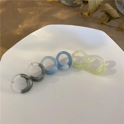 Korea Internet Celebrity Design Sense Personality Geometric Irregular Resin Summer 2021 Earrings Do Not Fade