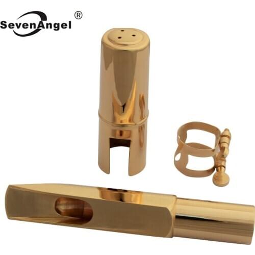 SevenAngel Gold-plated brass E Flat Baritone Saxophone mouthpiece Size 5-9 Professional saxophone accessories