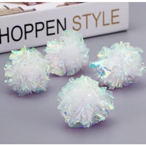 15Pcs/lot 4-5cm Crinkle Balls Sound Paper Ball For Cats Kitten Cat Interactive Playing Toy Pet Toys