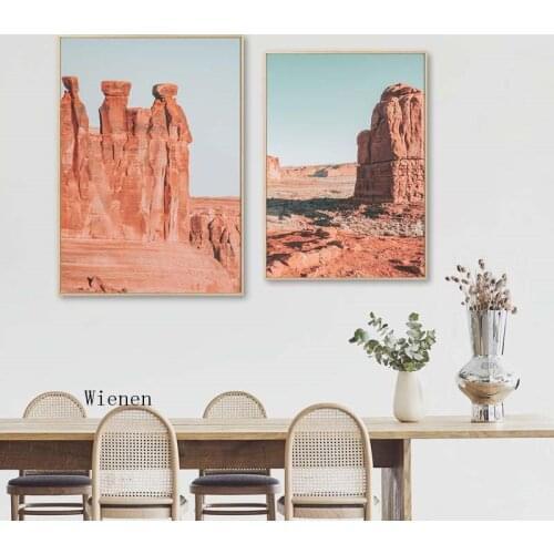 Scandinavian Egypt Landscape Wall Art Canvas Poster Desert Rock Stone Print Painting Cuadro Wall Pictures for Living Room Decor