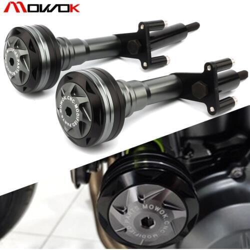 With logo Motorcycle CNC high quality Frame Sliders Crash Protector Guard For KAWASAKI NINJA400 ninja 400 Z400 Z 400 2018 2019