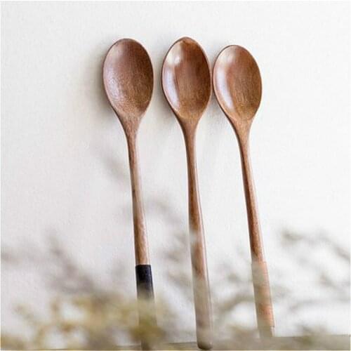 SUEF Wooden Spoon Spoon Home Flatware Porridge Bowl Chinese Dinner Spoon Japanese Soup Spoon for Home Restaurant @2
