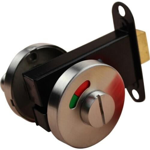 Toilet Partition Thumbturn Indicator Stainless Steel Door Lock Recessed Invisible Handle Bathroom Bolt Door Lock