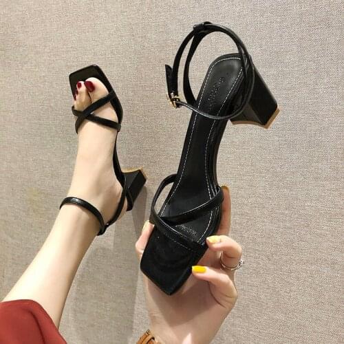 Shoes Women Slippers Sandals Womens Summer 2021 New Red High Sandales Femmes