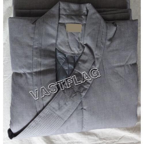 Unisex cotton winter warm Buddhist monks robe suits buddhism shaolin kung fu meditation coat kung fu Lay uniforms gray