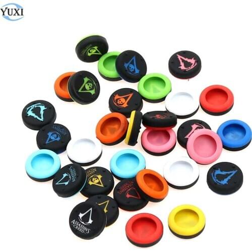 YuXi 2pcs For Playstation 4 5 PS4 PS5 Thumb Grip Caps NS Switch Pro Controller Joystick Cap Silicone Rubber Cover For Xbox One