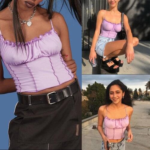 Women Sleeveless Solid Bustier Bra Vest Camisole Crop Top Female Women Bralette Singlet Fashion Solid Purple Flattering Curves