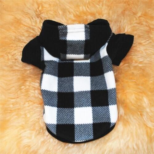 Winter Sweatshirt Dog Hoodie Sweater Plaid Ropa Gato Sphynx Ropa Yorkshire Vetement Chien Hihuahua Poodle Clothes Coat Jacket