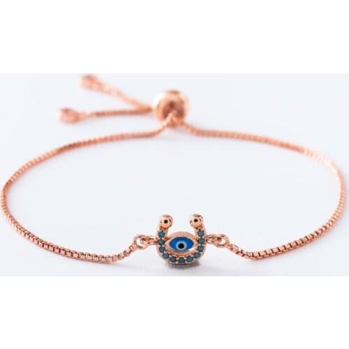 Gold silver Chain micro pave cz Zircon Cubic Zirconia bracelet rope adjusted Macrame Turkish Evil Eye Bangle uth3 Fashion