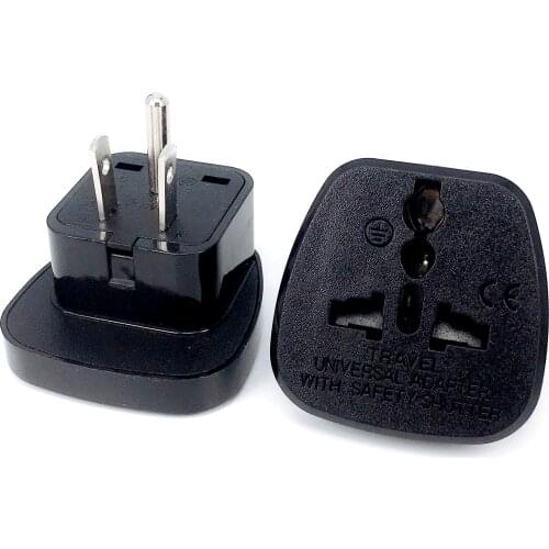 1PC Universal American AU EU UK swiss italy to US travel adapter plug Japan Canada Thailand Electrical power convert plug Type B