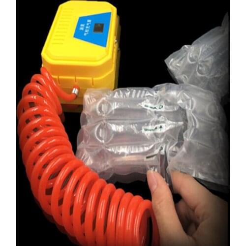 100pcs 24X6CM Air Bag Column Cushion Bubble Packaging Wrap 5 Columns Inflatable Wine Bottle Protector With Mini Ais Plus Pump