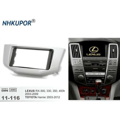 11-116 Car Radio Fascia Dash Install Fitting Trim Kit For LEXUS RX-300/330/350/400h 2003-2009/TOYOTA Harrier 173*98mm/200*100mm