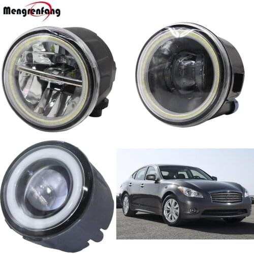 2 X Car LED Fog Light 4000LM Halo Ring Angel Eye DRL Daytime Running Lamp 12V For Infiniti M M25 M37 M56 2011 2012 2013