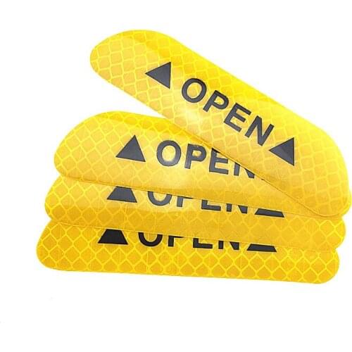 4pcs/set Of Car Door Reflective Tape Warning Sign Luminous Stickers for Hyundai ix35 iX45 iX25 i20 i30 Sonata,Verna,Solaris