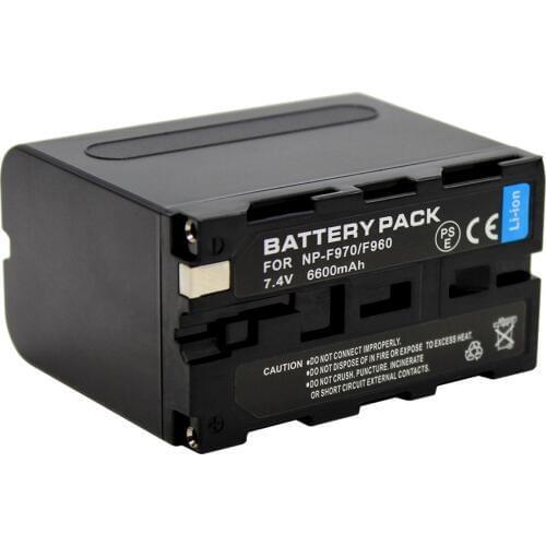1pc High Quality 6600mAh NPF970 NPF960 NP-F970 NP-F960 NP F970 NP F960 Battery For Sony PLM-100 CCD-TRV35 MVC-FD91 MC1500C L10