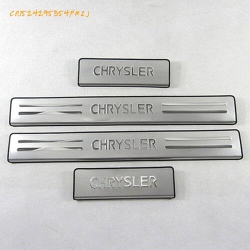 Car-Copper 304 Side Sill Stainless Steel Door Sill Scuff Scuff Plate Fitting For 2011-2015 Chrysler 300C Car Style