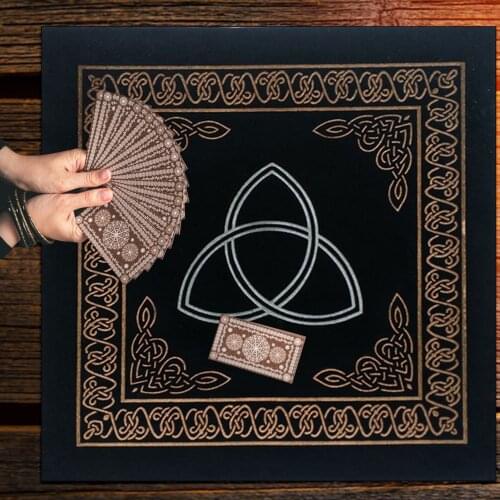 50X50cm Constellations Tarot Card Tablecloth Velvet Divination Altar Cloth Board Games Oracle Card Pad Runes Witchcraft Supplies