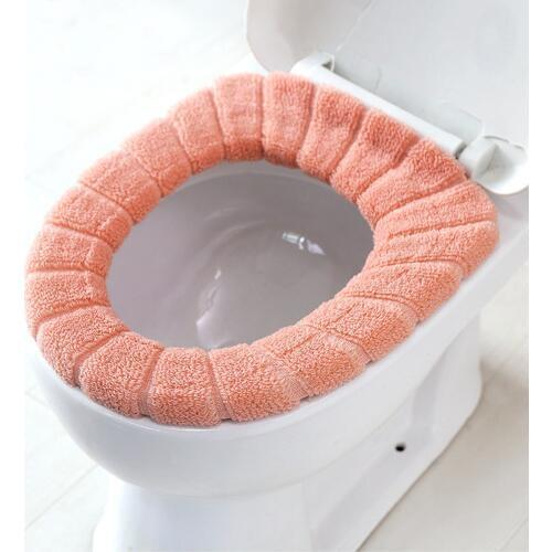 Bathroom Toilet Seat Cover Comfortable Velvet Coral Lid Top Cover Pad Washable Pumpkin Pattern Soft Toilet Seat Cushion
