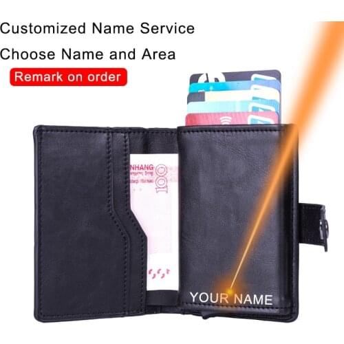 DIENQI Anti Rfid Credit Card Holder Men Carbon Fiber Magsafe Wallets 2021 Business Bank Money Cardholder Case Box Bag Tarjetero