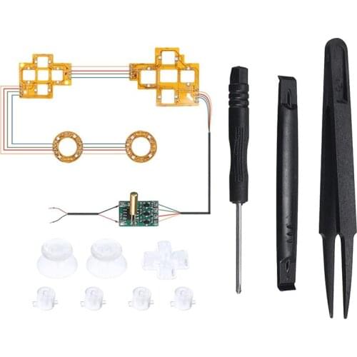 For PS4 Wireless Controller Game Accessories 1pc Multi-colors Modification LED Modes Light Board With Rocker Cap Cross Key