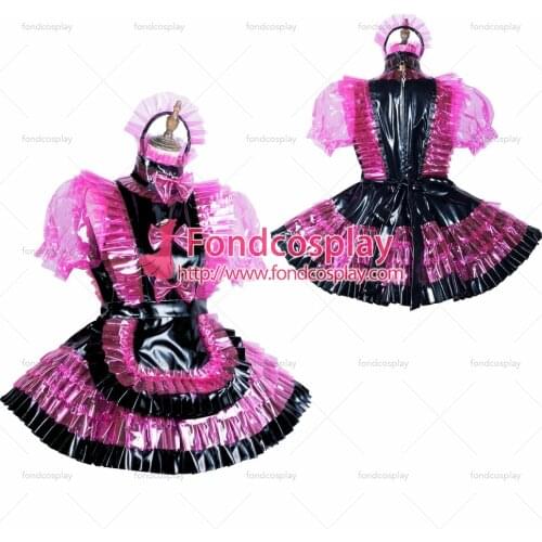 Lockable Sissy Maid clear PVC Dress vinyl unisex CD/TV Tailor-made[G3818]