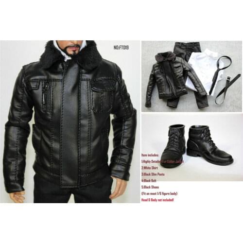 FT019 1/6 Scale Male Motorcycle Clothes Jacket Suit Model for 12"