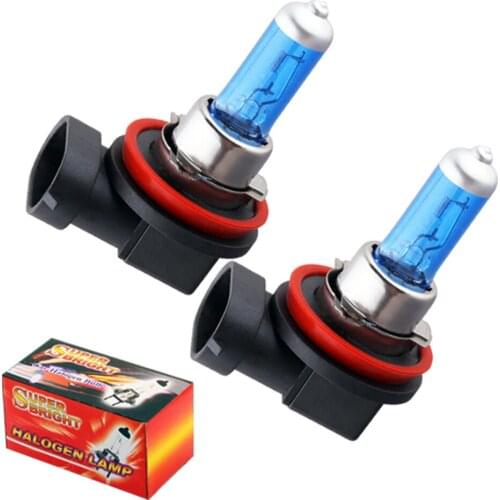 2pcs H8 H9 H11 Halogen Led Bulbs 55W DC 12V 5200K Fog Lights High Power Car Headlights Lamp Super White Halogen Bulbs Car Lamp