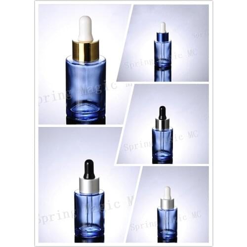 30ML Blue Glass Drop Bottle Glass Dropper Bottle Aromatherapy Liquid Serum / Eye Essence Massage Oil Pipette Refillable Bottle