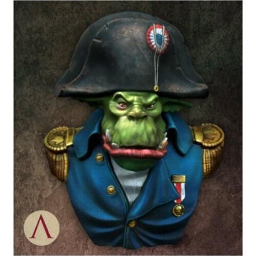 New Unassembled 1/16 Napoleork fantasy soldier bust with hat Resin Kit DIY Toys Unpainted resin model