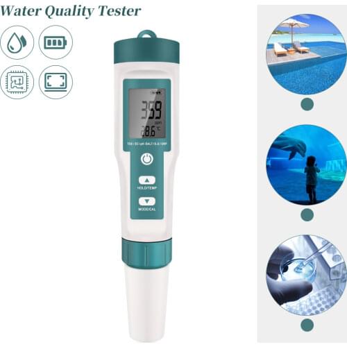 ORP/Salinity/PH/TDS/EC/SG/TEMP Meter 7 in 1 Digital PH Tester ORP Monitor Water Quality Detector for Pool Soup Aquarium 30%OFF
