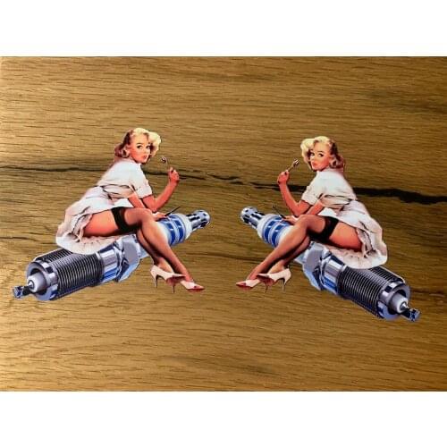 PINUP Aufkleber Sticker USA Hot Rod Spark Tuning Vintage Retro Girl V8 #834
