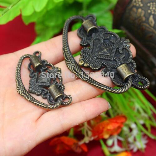 New 10pcs 48mm Antique Cabinet Drawer Handles Bars Pulls Bronze Zinc Alloy Furniture Hardware Cabinet Cupboard Closet Knob