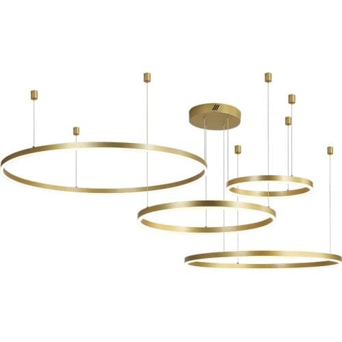 American Style Postmodern Pendant Lamp High-end Atmosphere Hotel Hall Parlor Master Bedroom Mall Aluminum Acrylic Chandelier LED