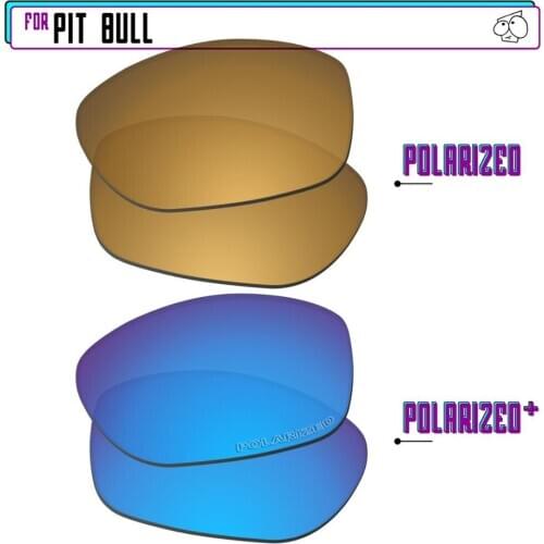 EZReplace Polarized Replacement Lenses for - Oakley Pit Bull Sunglasses - BlueP Plus-GunmetalP