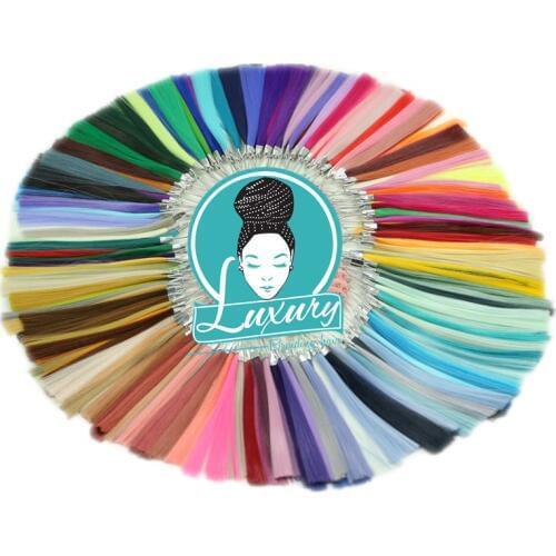 Luxury For Braiding Henlon High Temperature 154 Colors Synthetic Color Ring Chart Palette for Custom Ombre Braiding Hair
