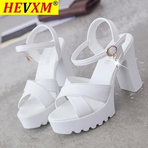 Sandals Women Fish Mouth Platform High Heels Wedges Sandals Buckle Strap Sandals Female Leisure Summer Elegant Sandal Shoes